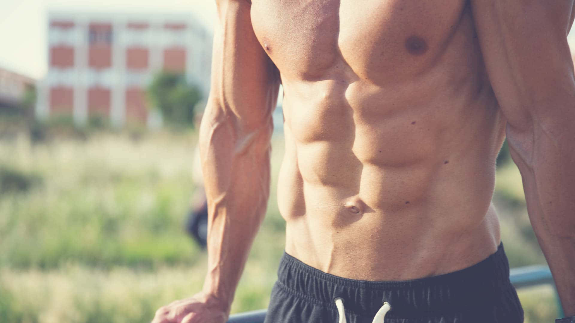 Abs Buff Man Calisthenics Outdoors Picture