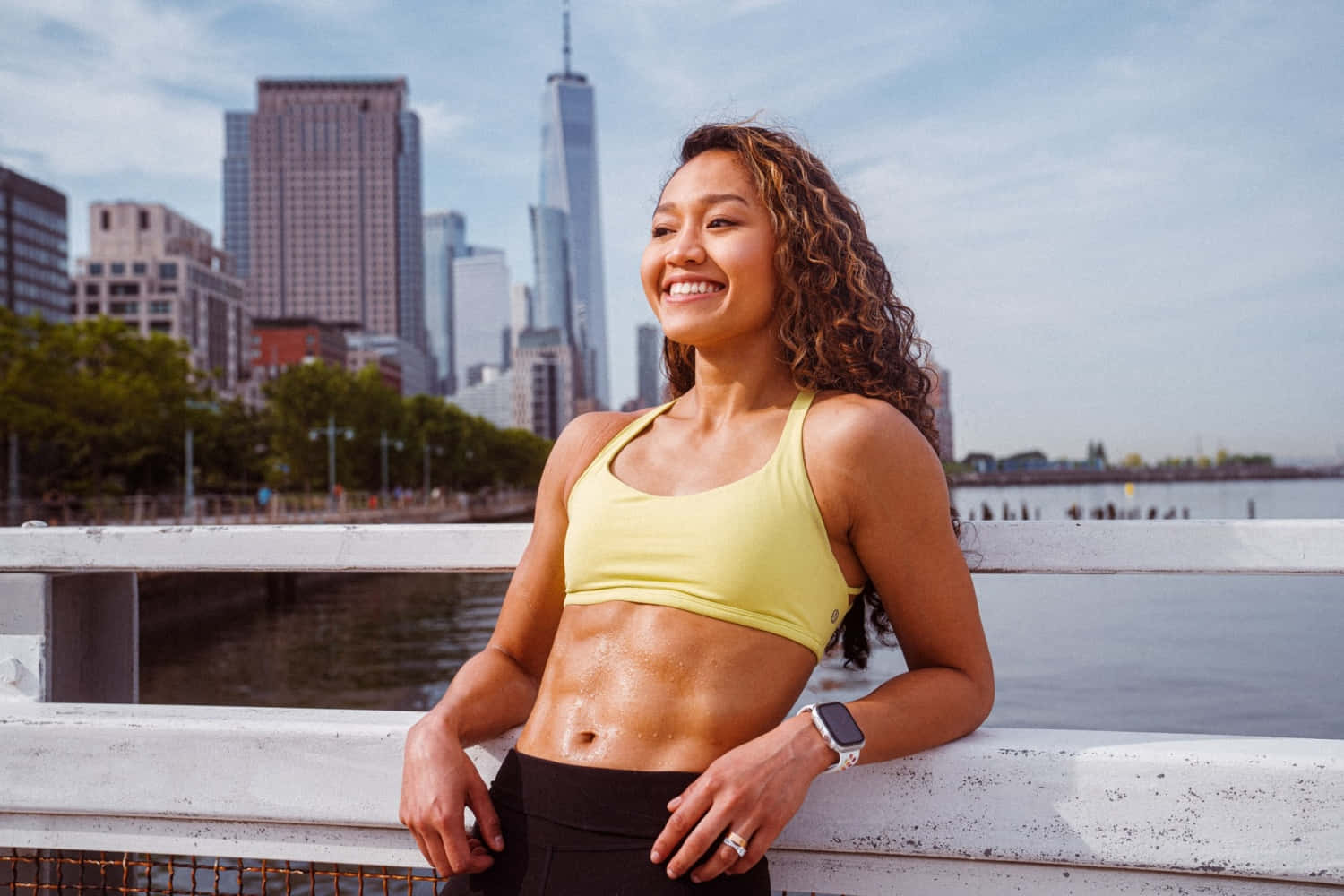 Abs Fit Girl City Sun Photography Picture