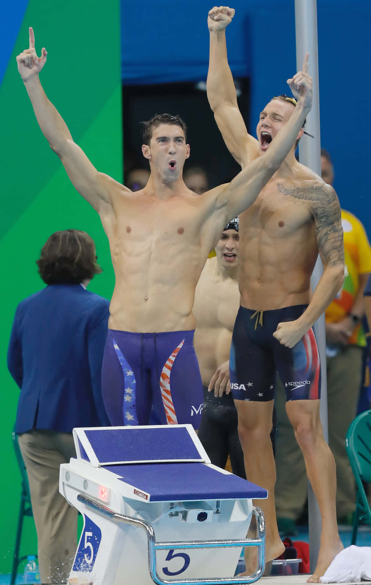 Immaginedel Corpo Di Michael Phelps, L'atleta Vincente Di Assolutezze