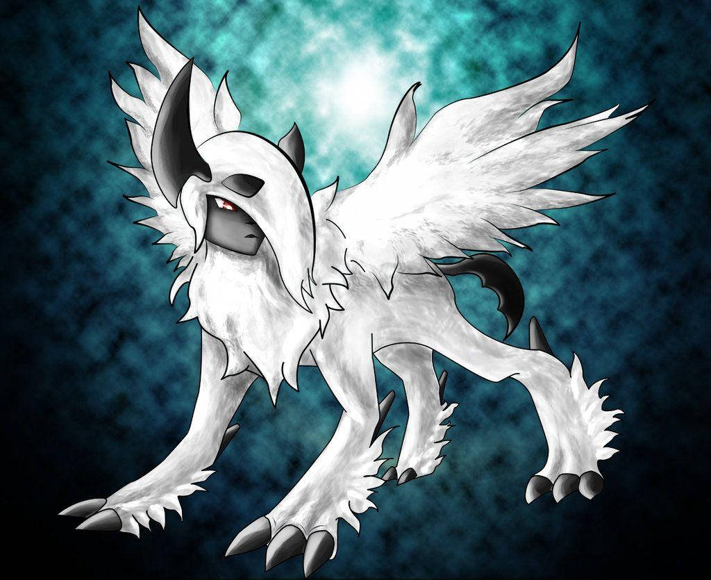 Absol Art With Wings Background