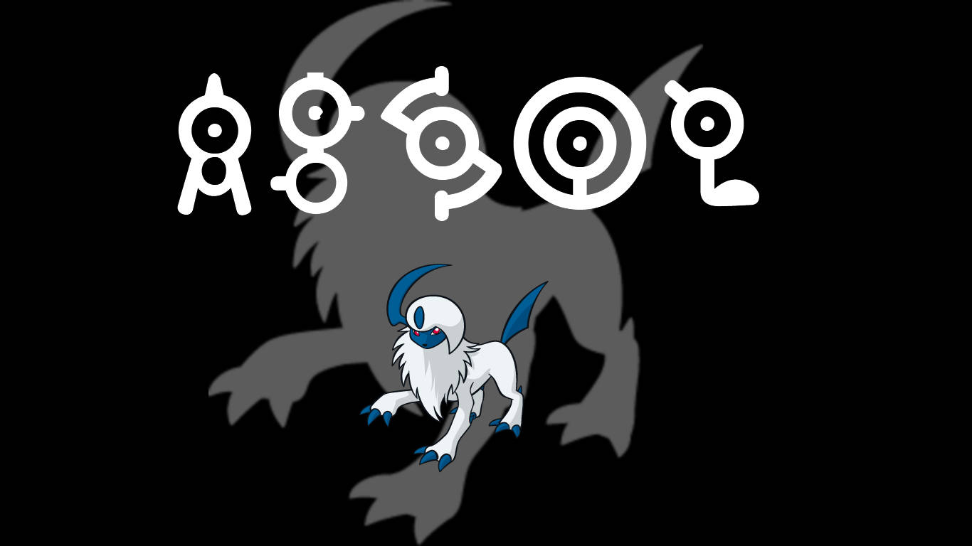 Absol With Unown Alphabet Picture