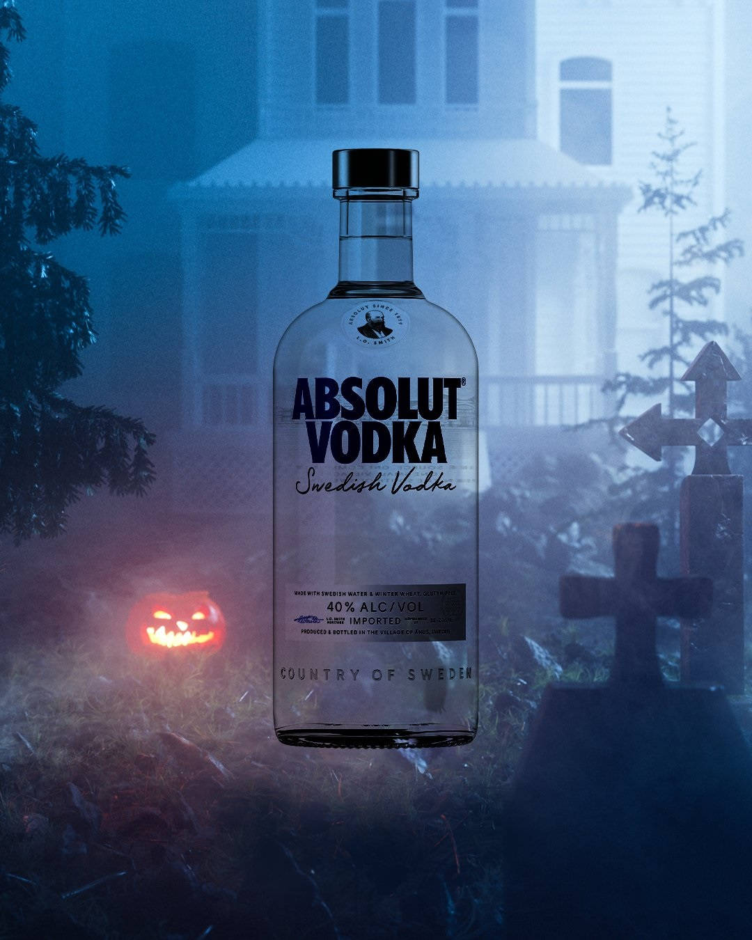 Absolut Vodka Halloween Graphic Design Wallpaper