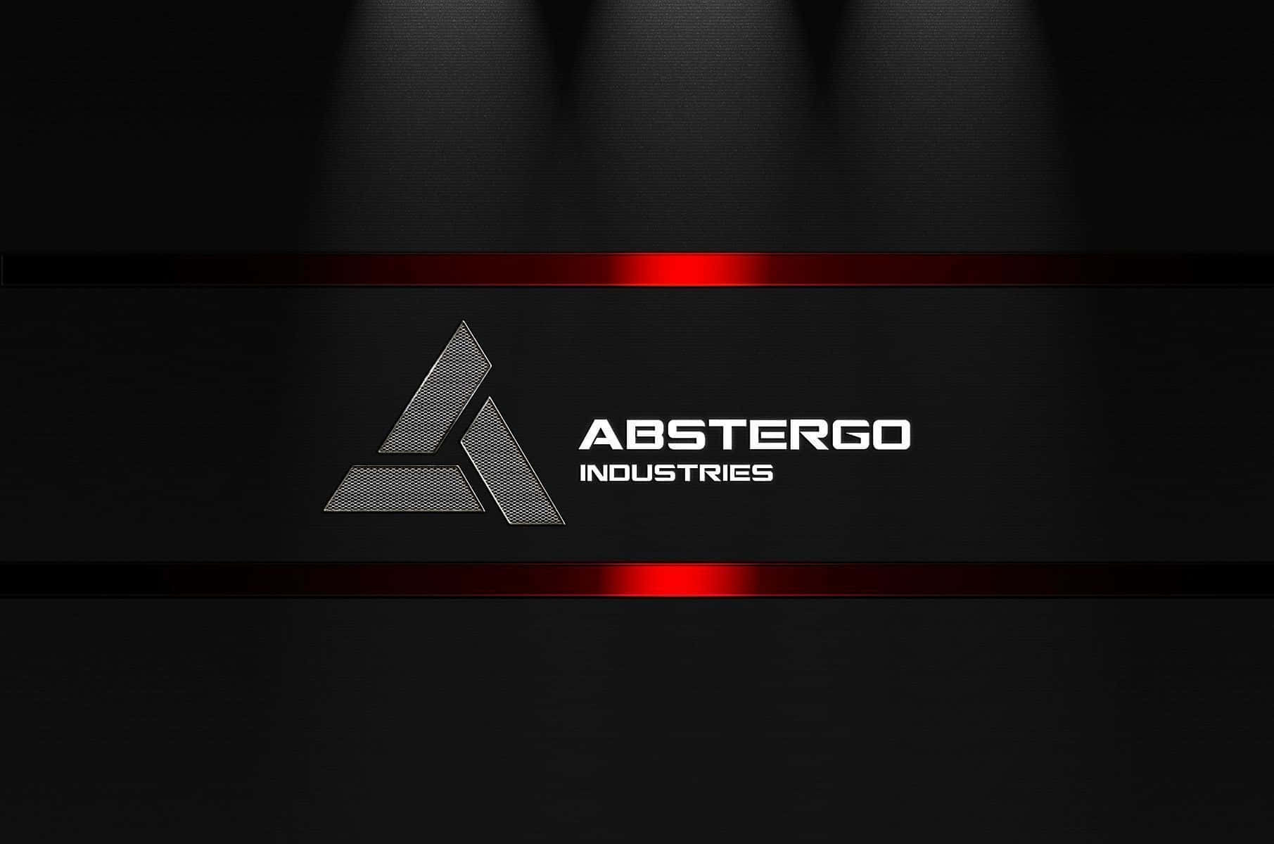 Abstergo Logo on Futuristic Digital Background Wallpaper