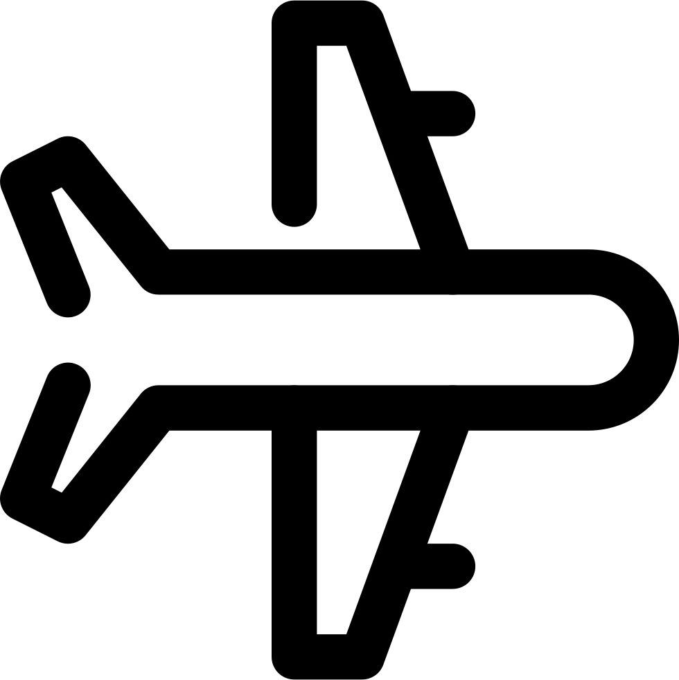 Abstract Airplane Line Art PNG