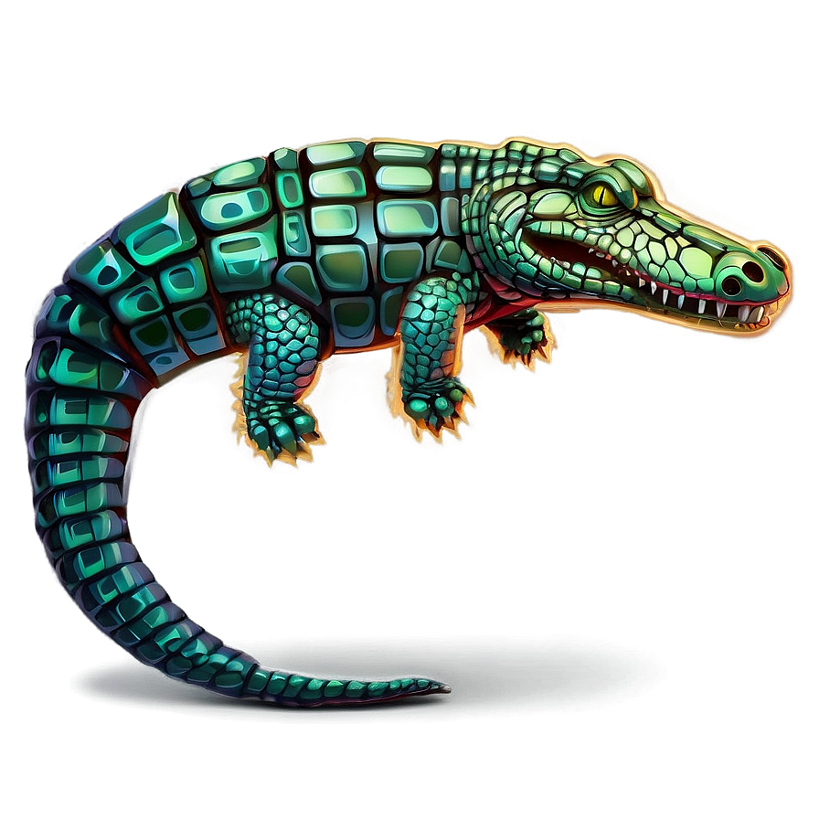 Abstract Alligator Art Png 3 PNG