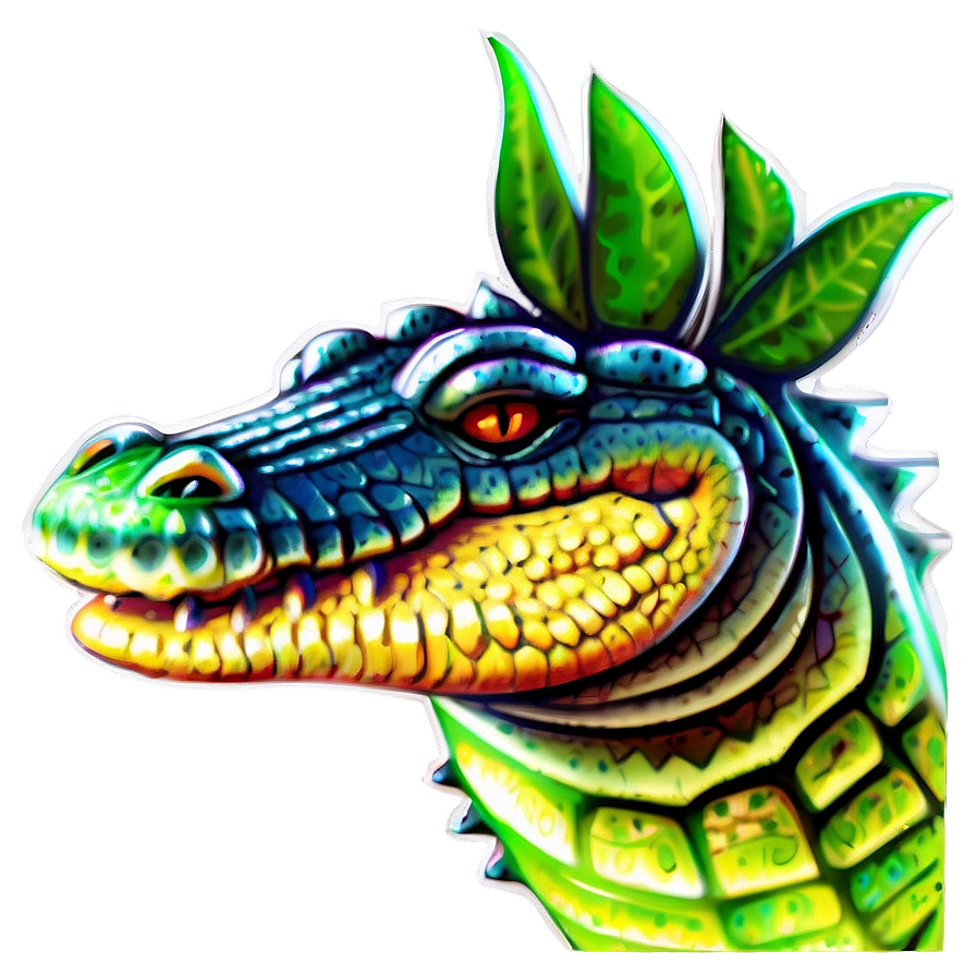 Abstract Alligator Art Png Wpp90 PNG