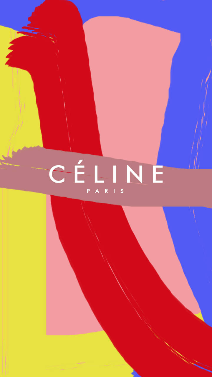 Abstrakt og farverig Celine design Wallpaper
