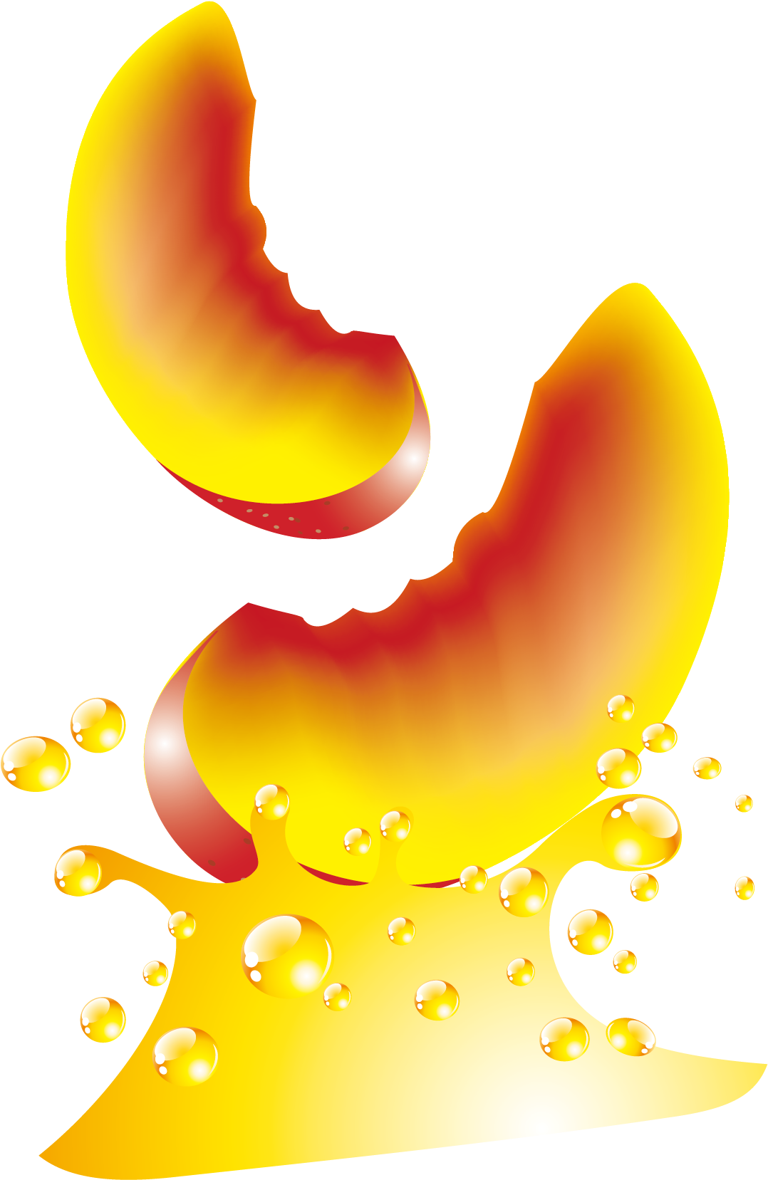 Abstract Apple Bite Bubbles PNG