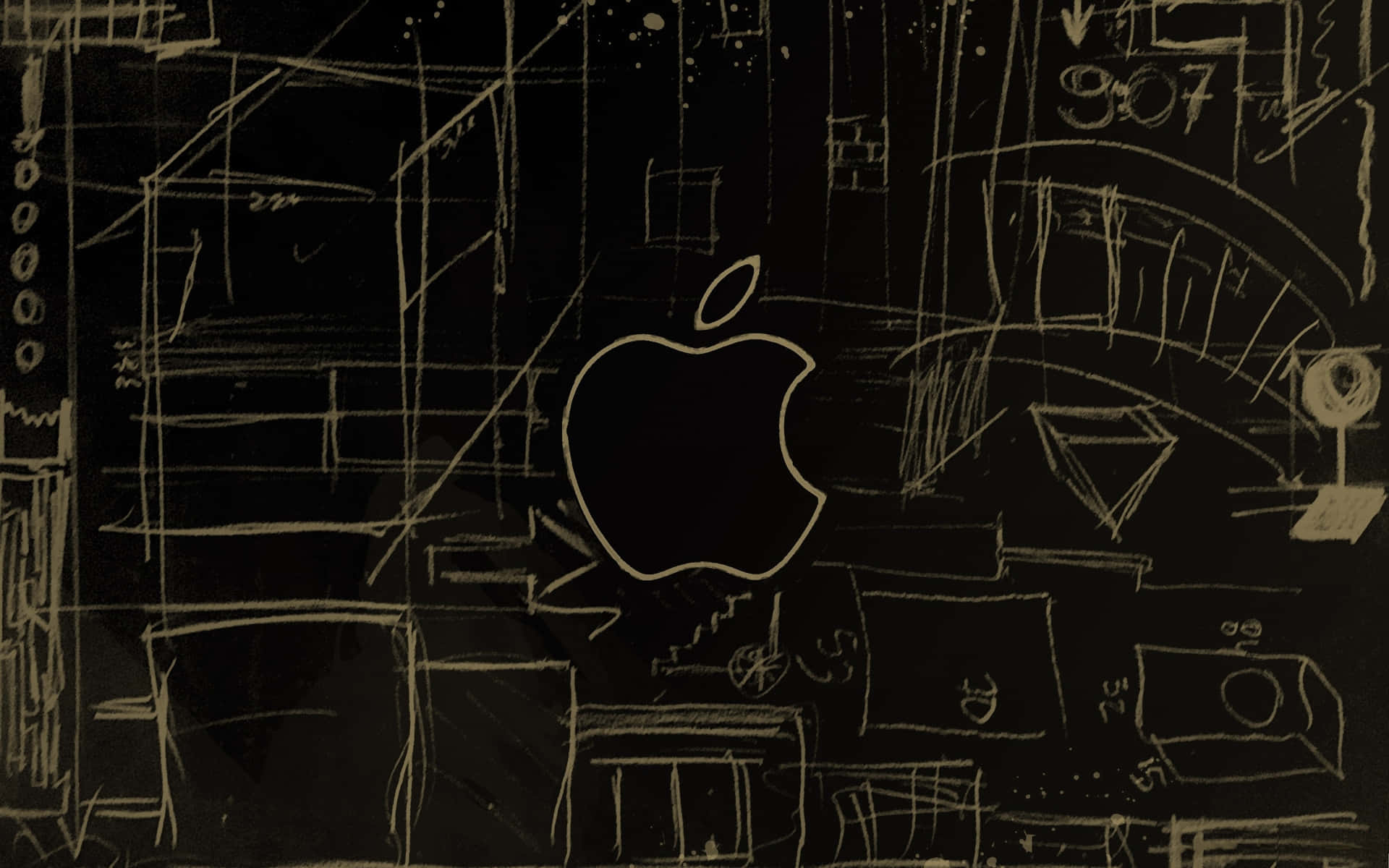 Abstract Apple Sketch Artwork Wallpaper