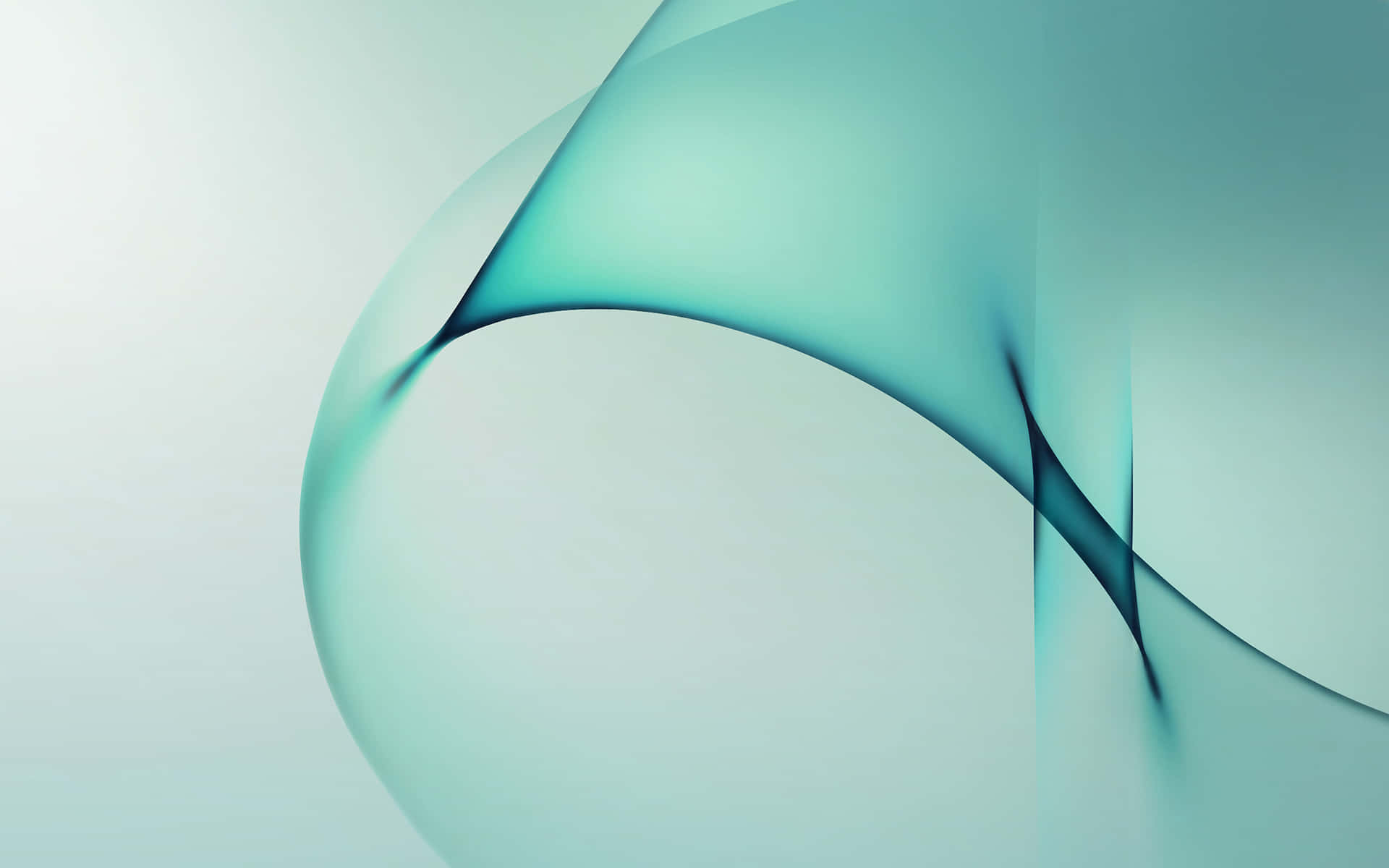 Abstract Aqua Curves Background Wallpaper