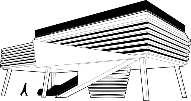 Abstract Architectural Structure Design PNG