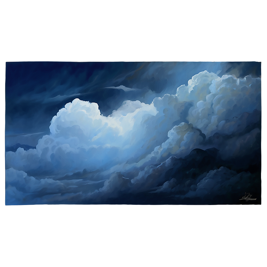 Abstract Art Blue Clouds Png 06202024 PNG