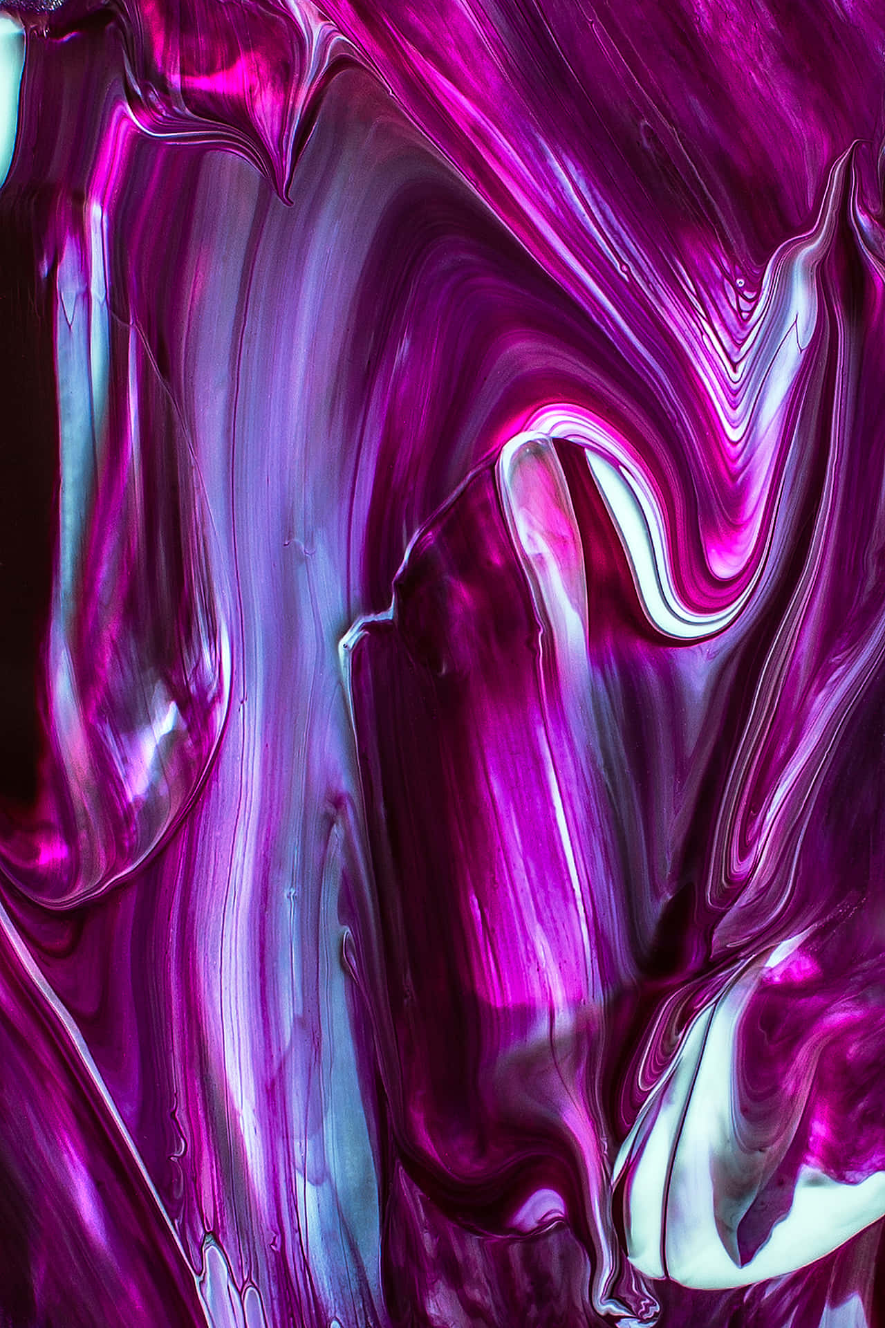 Abstract Art Of Purple Ink In Water Wallpaper