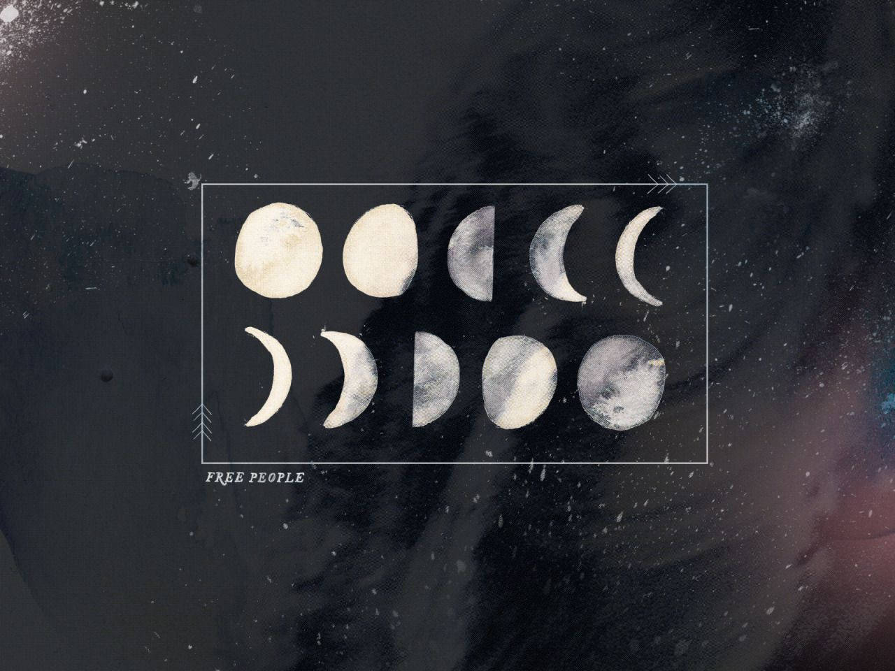 Abstract Art Of The Moon Phases Wallpaper