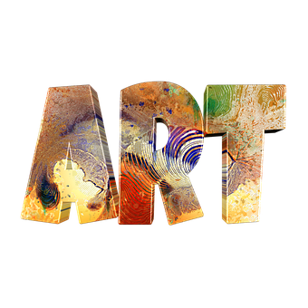 Abstract Art Word Design PNG