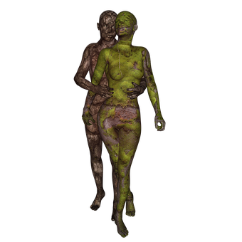 Abstract_ Artistic_ Figure_ Embrace PNG