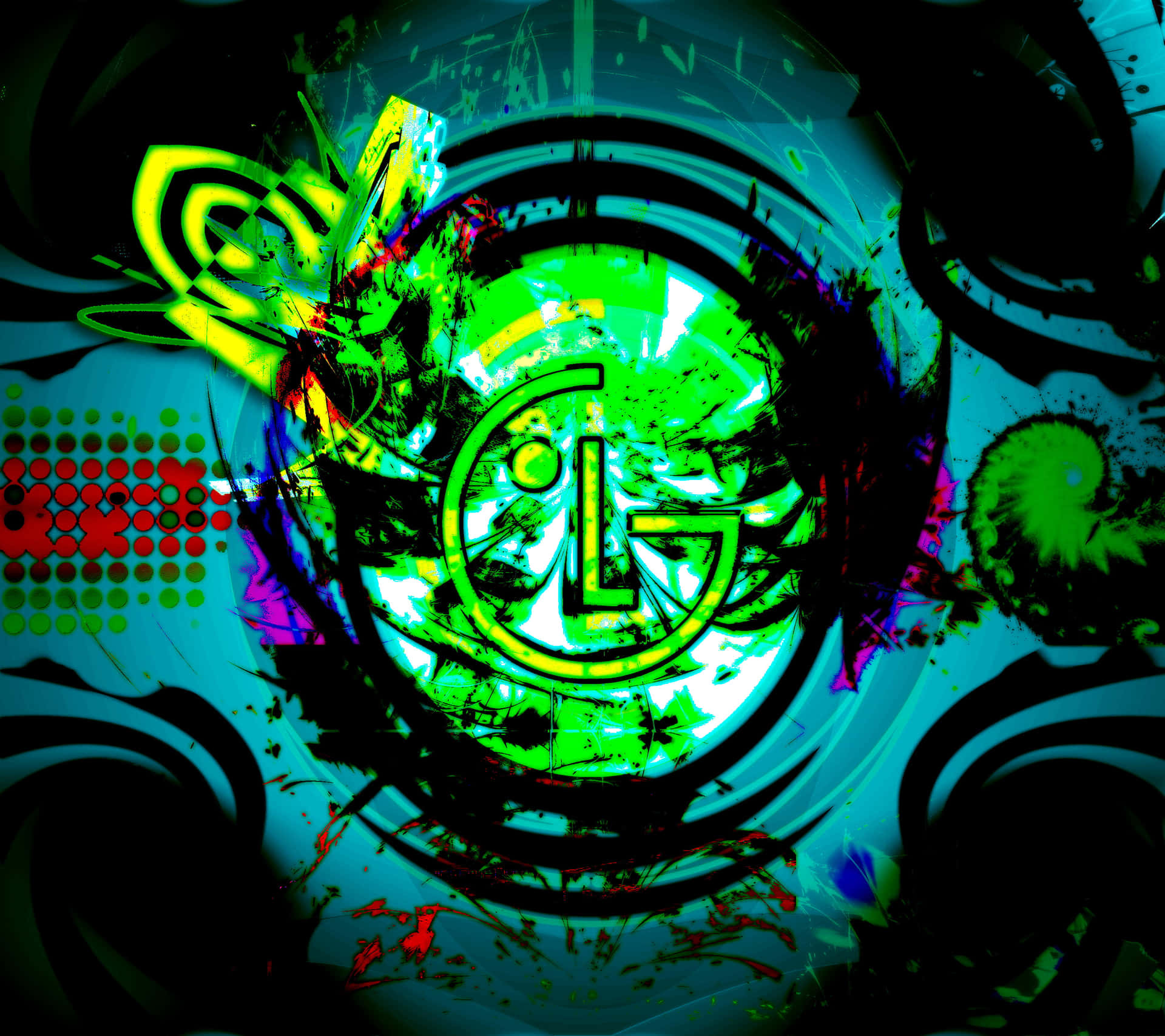 Abstract Artistic L G Logo Design Wallpaper