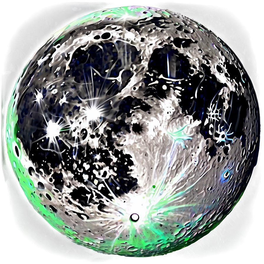 Abstract Artistic Moon Surface Png 06262024 PNG