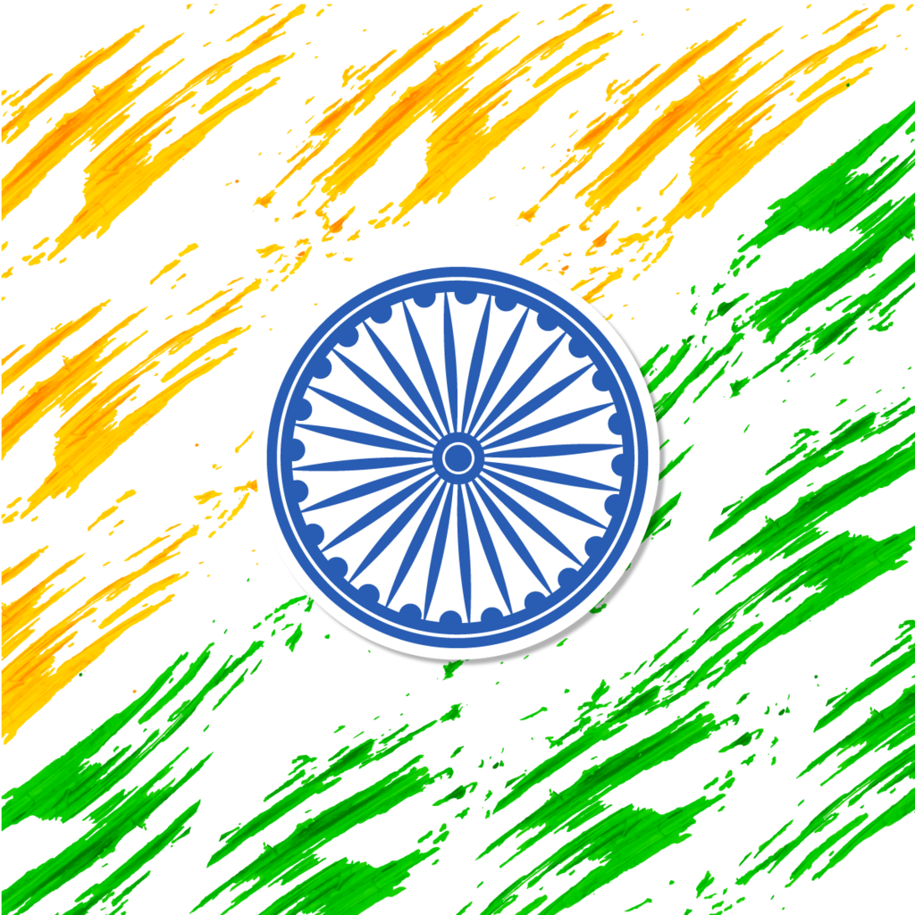 Abstract Ashoka Chakra Independence Day Background PNG