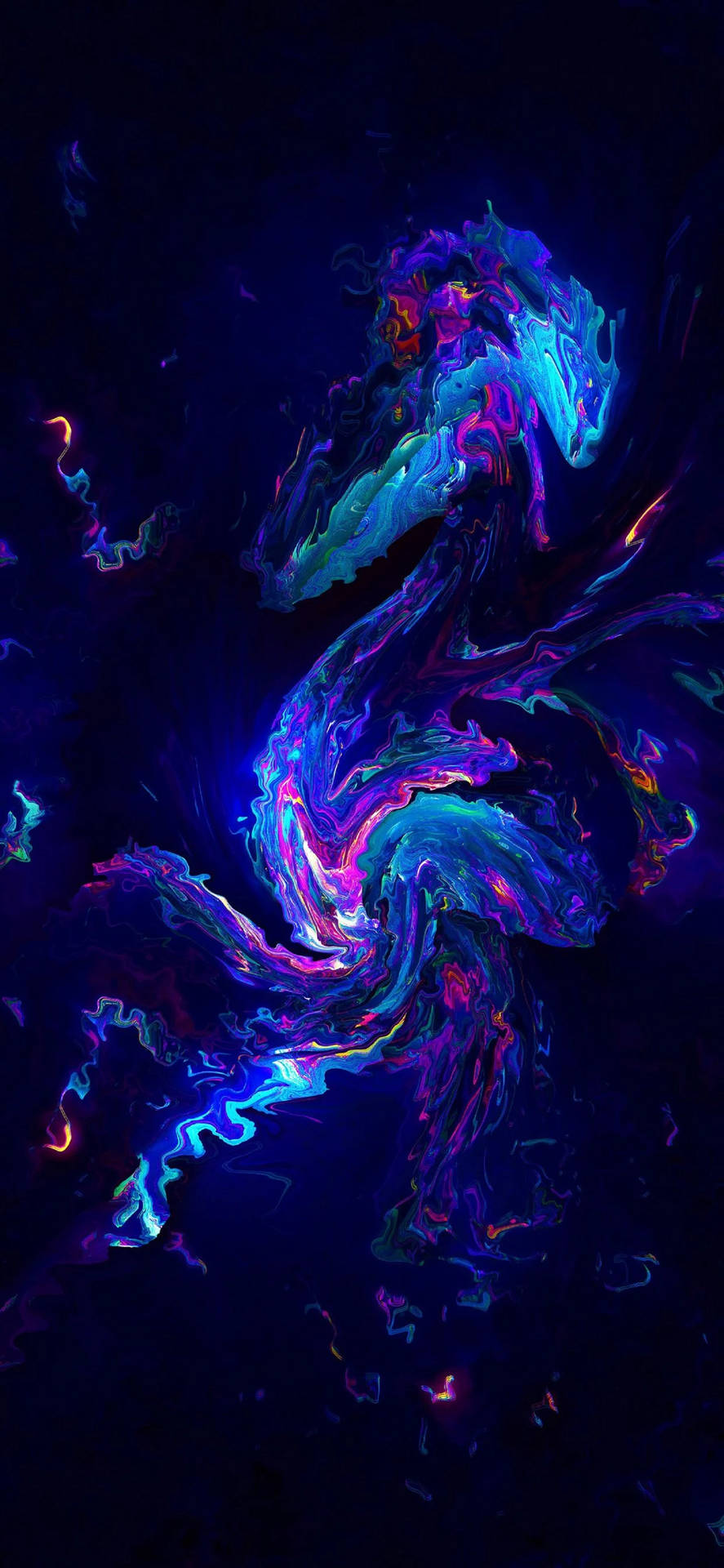 Abstract Aurora 4K Neon iPhone Wallpaper