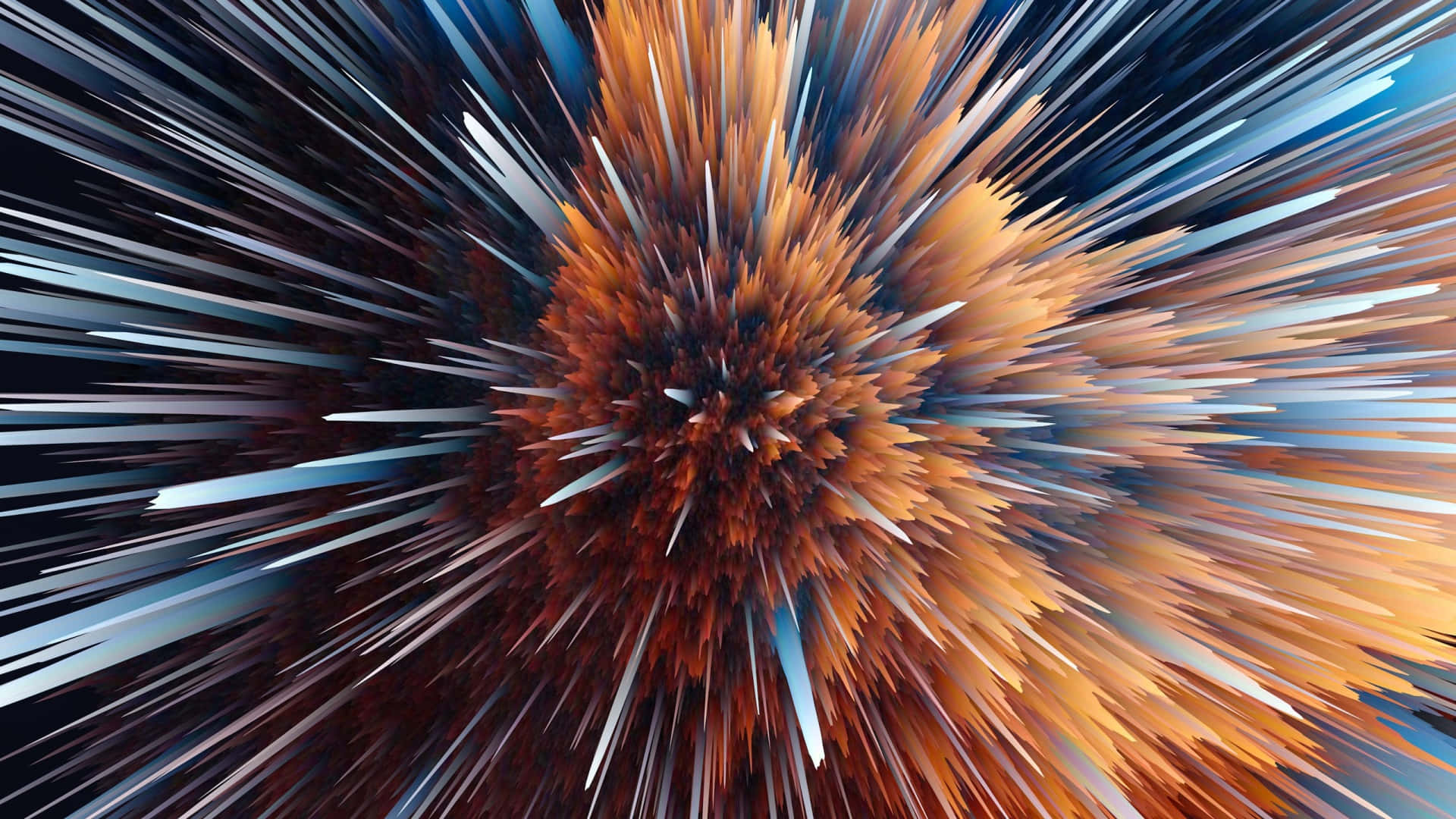 Blue And Orange Explosion Abstract Background