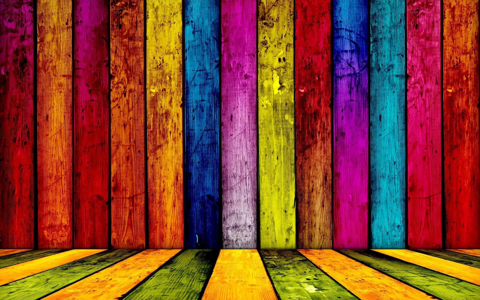 Colorful Wooden Panels Abstract Background
