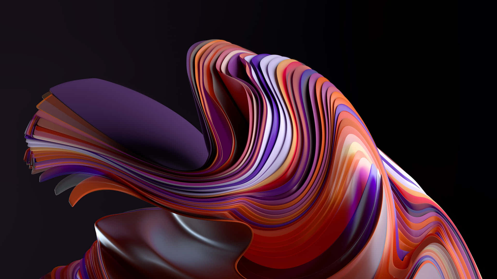 Purple And Orange 3D Fabric Abstract Background
