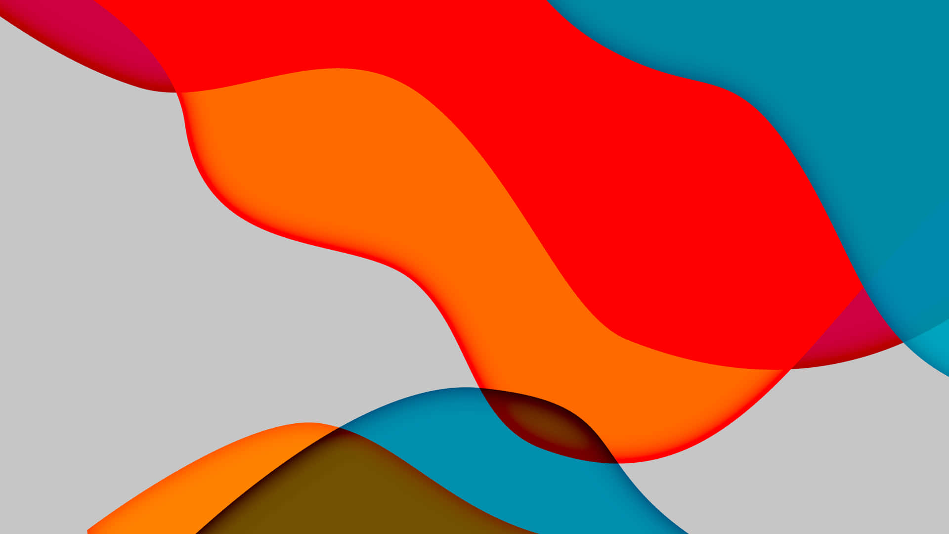 Red Blue Orange Wavy Abstract Background