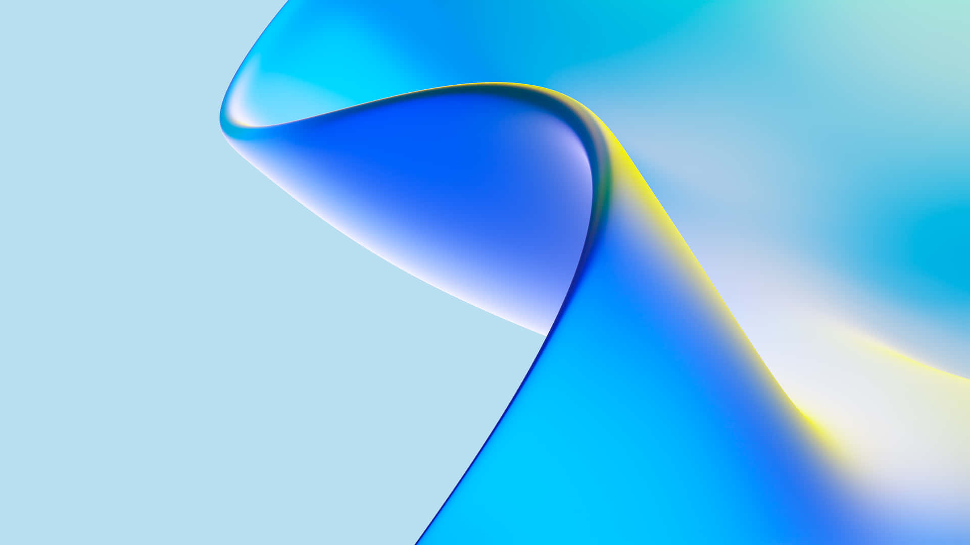 Blue Iridescent 3D Glass Fluid Abstract Background