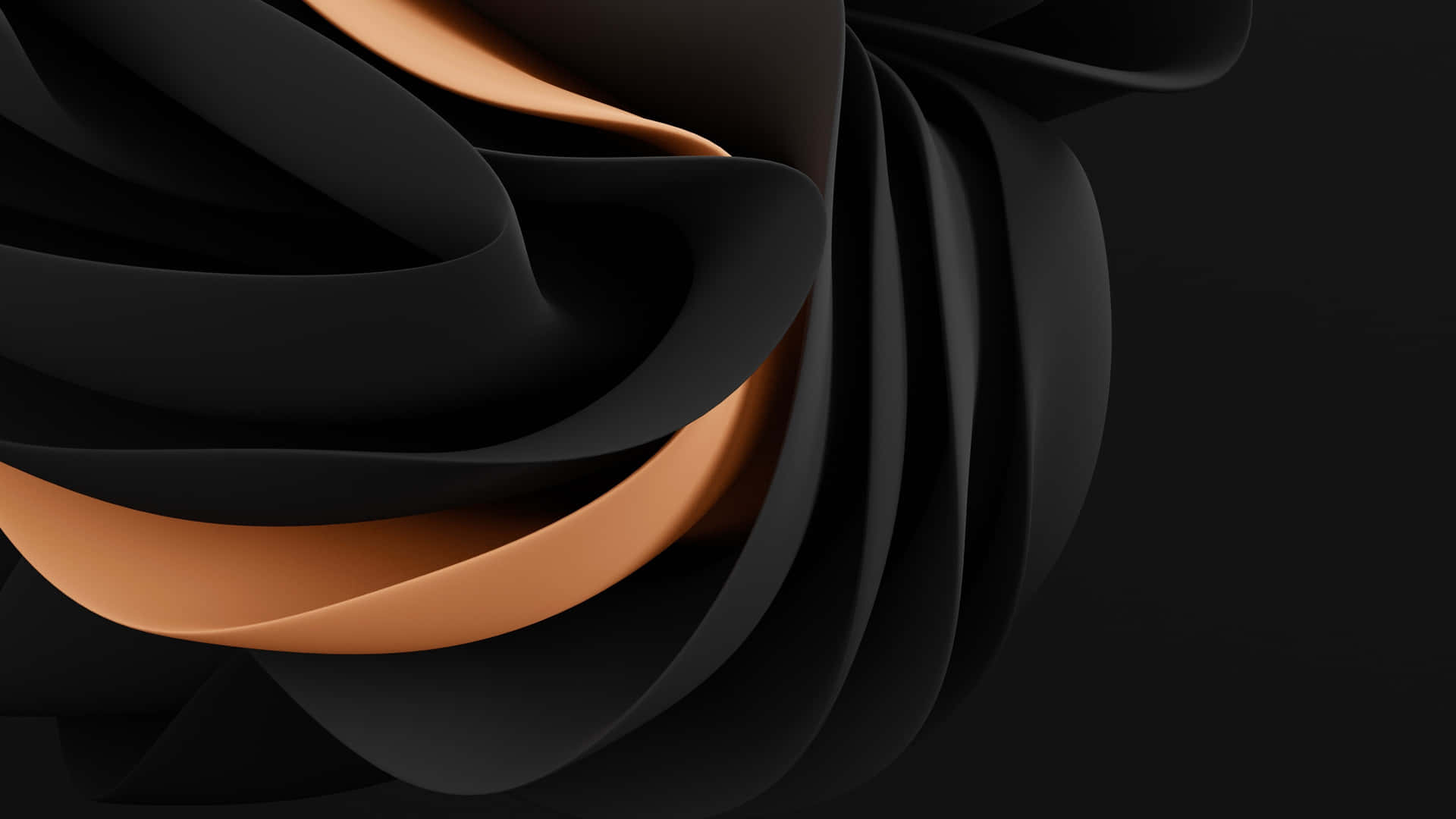 Black And Orange 3D Fabric Abstract Background