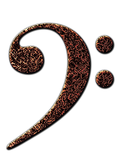 Abstract Bass Clef Art PNG