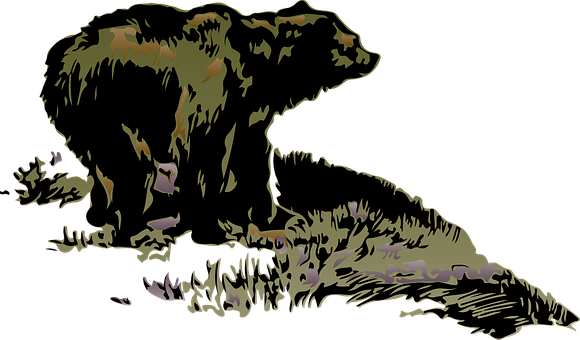 Abstract Bear Silhouette PNG