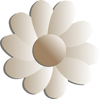 Abstract Beige Flower Illustration PNG