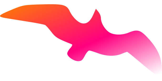 Abstract Bird Silhouette Gradient PNG