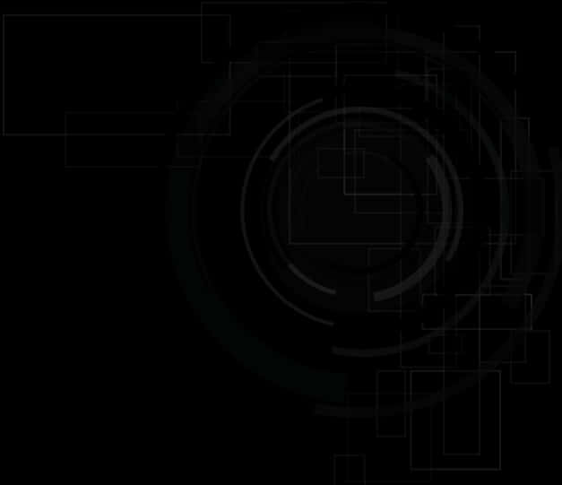 Abstract Black Backgroundwith White Circles PNG