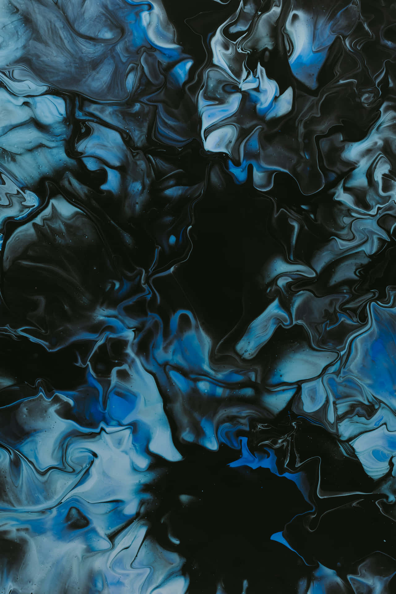 Abstract_ Black_ Blue_ Waves_ Art Wallpaper