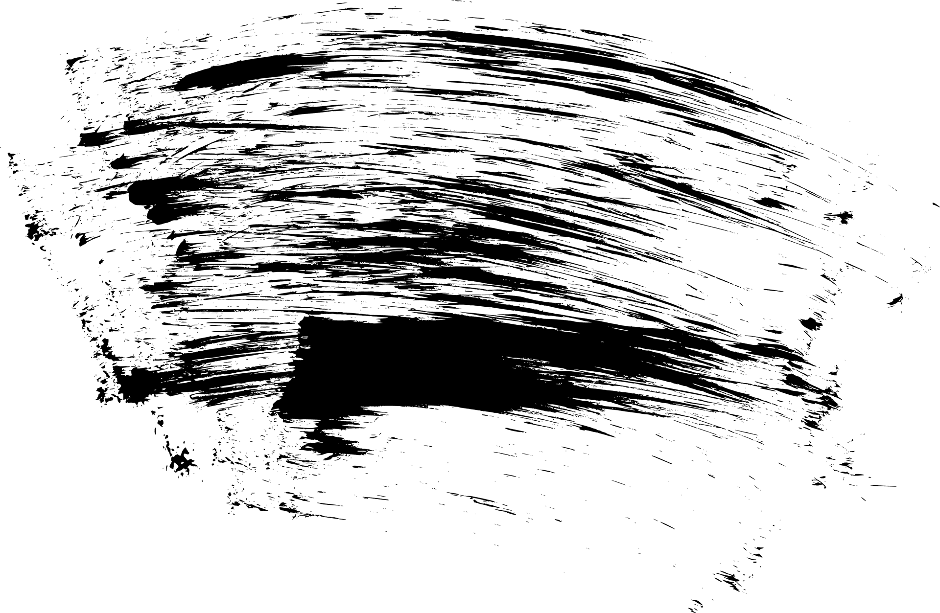 Abstract Black Brushstroke Texture PNG
