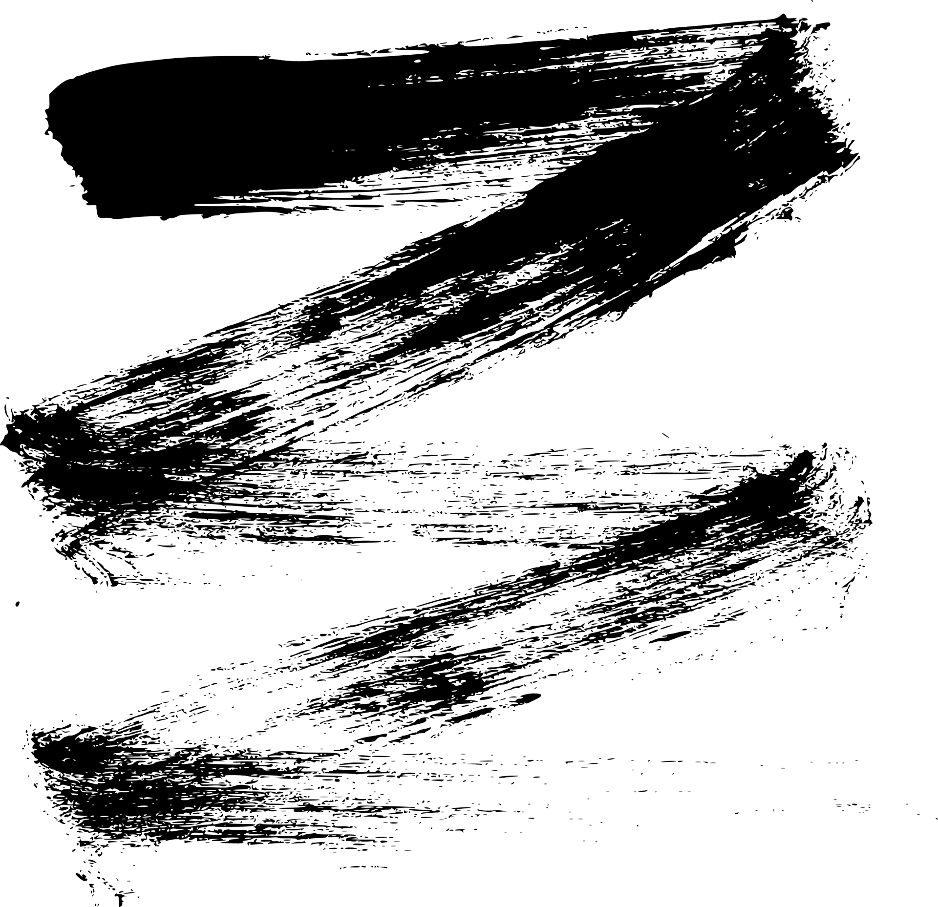 Abstract Black Brushstrokes Artwork.png PNG