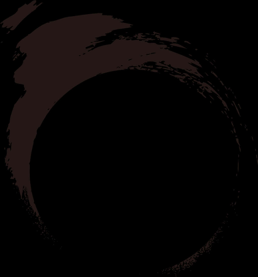 Abstract Black Circle Design PNG
