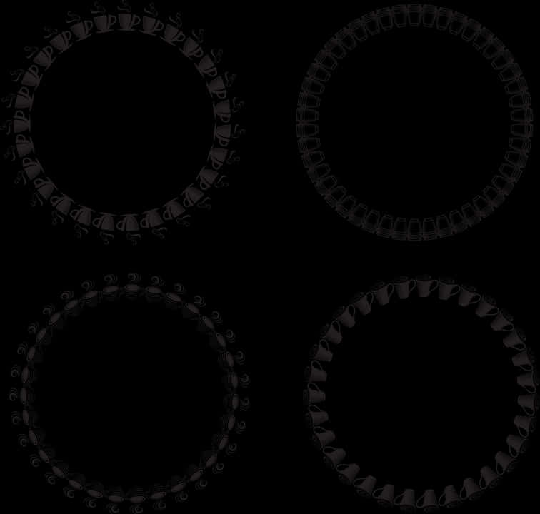 Abstract Black Circle Vectors PNG