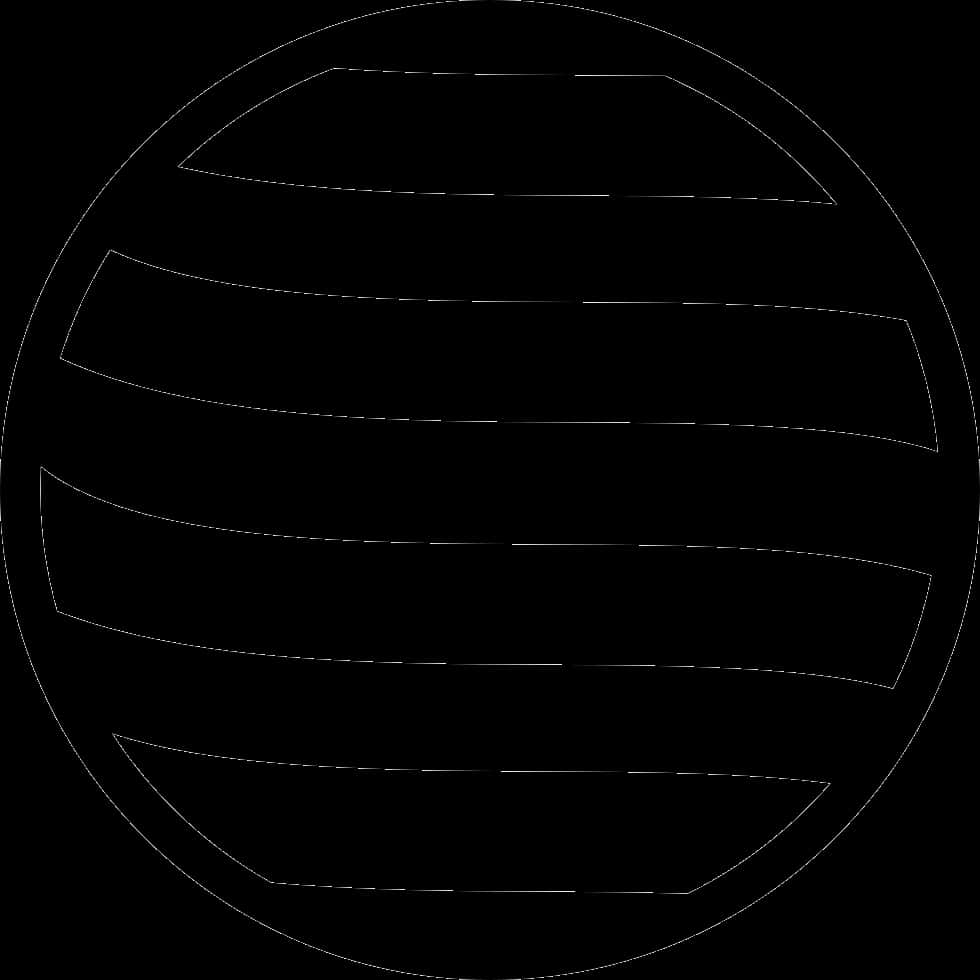 Abstract Black Circlewith Lines PNG