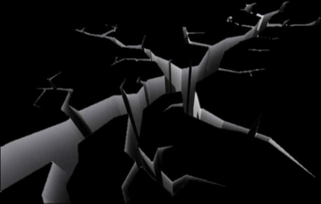 Abstract Black Cracks3 D Render PNG