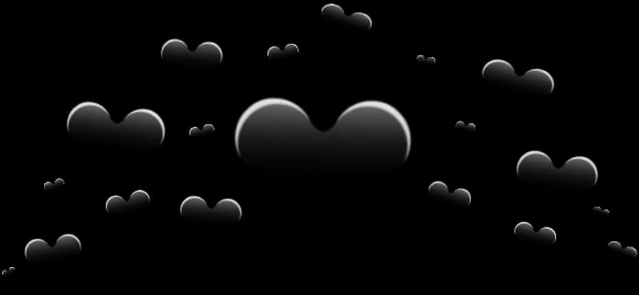 Abstract Black Crown Shapes PNG