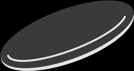 Abstract Black Ellipse White Outline PNG
