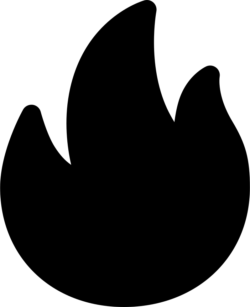 Abstract Black Flame Shape PNG