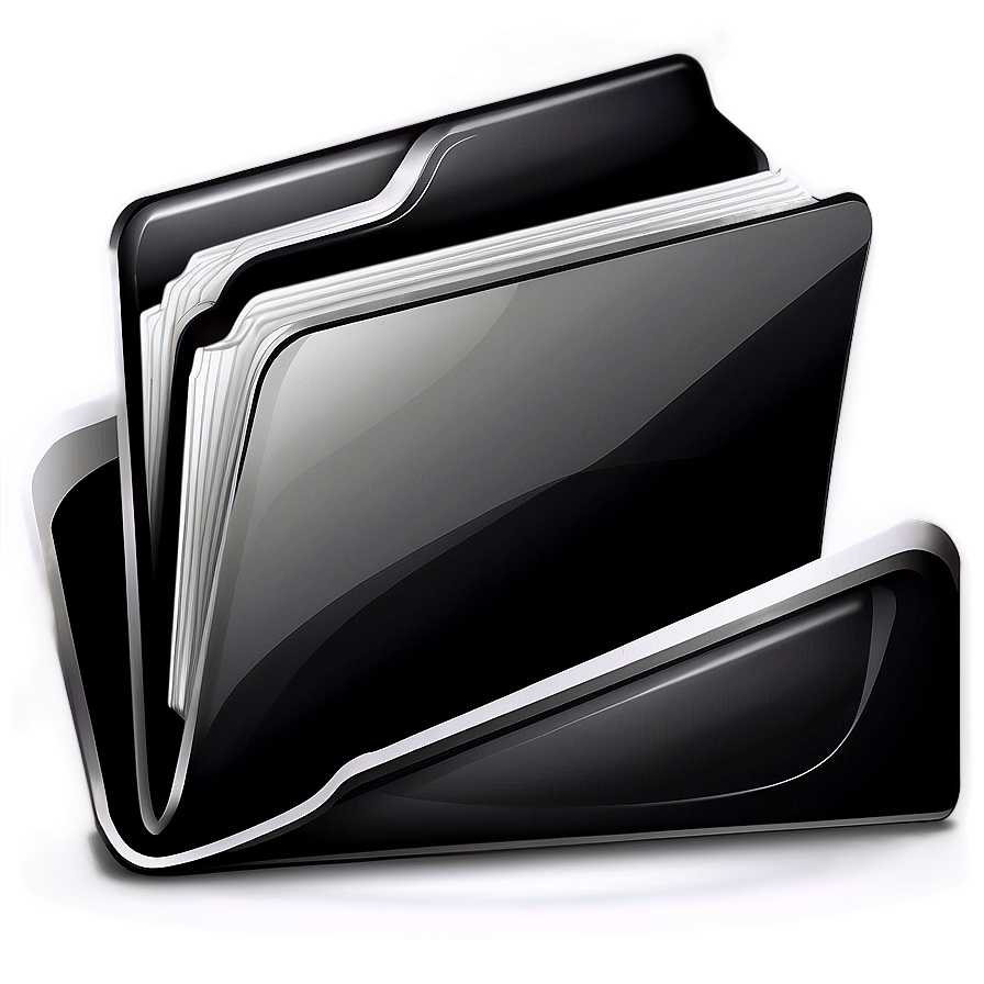 Abstract Black Folder Design Png Cqb PNG