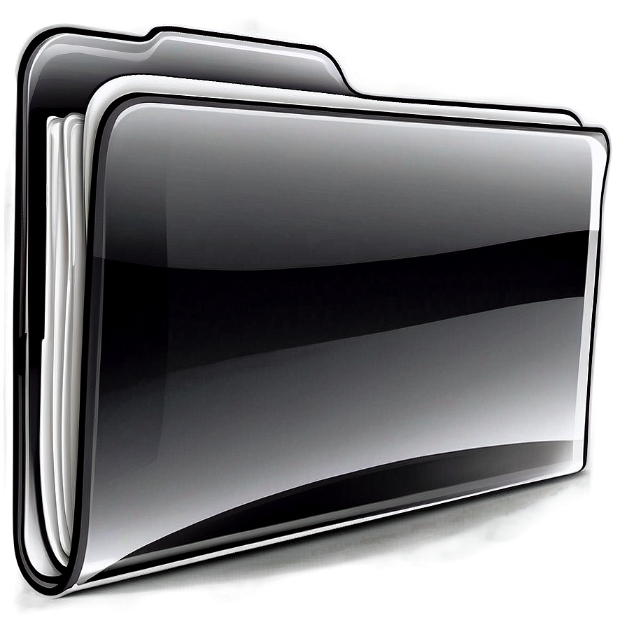 Abstract Black Folder Design Png Hlo30 PNG