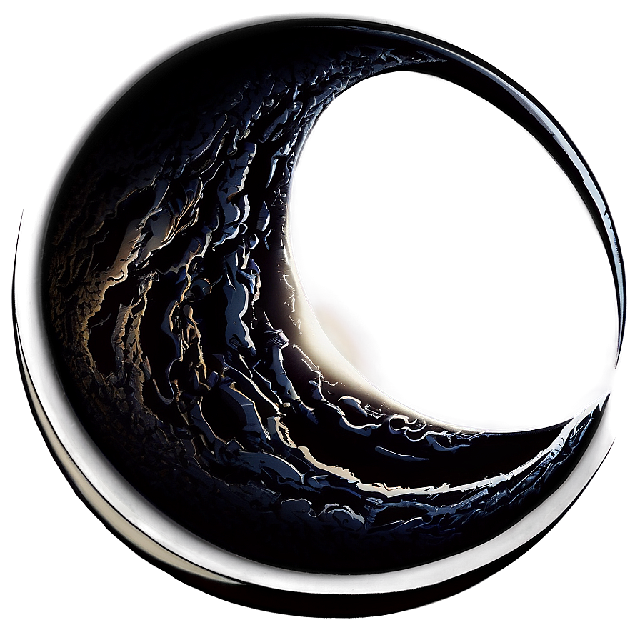 Abstract Black Moon Art Png 06252024 PNG