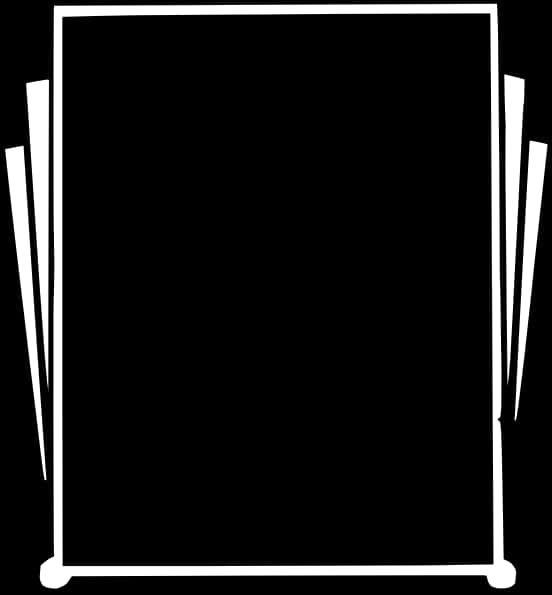 Abstract Black Page Border Design PNG