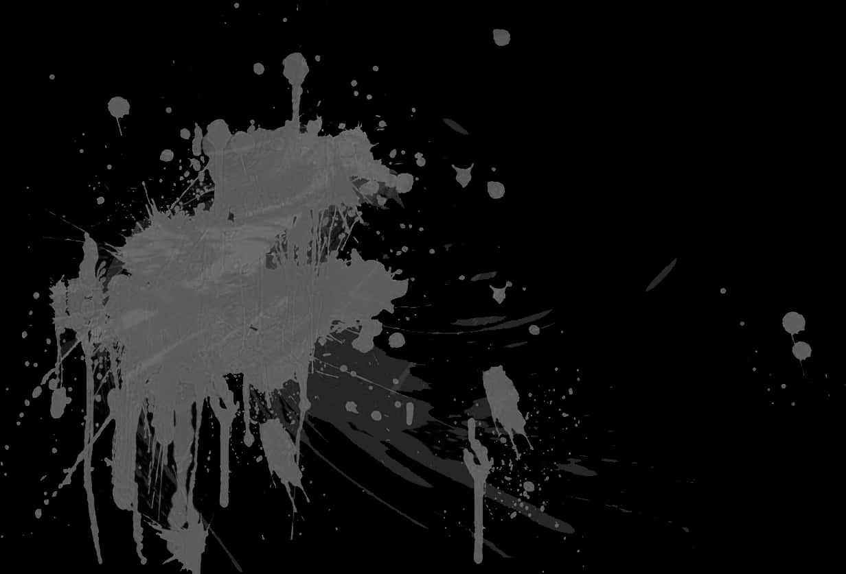 Abstract Black Paint Splash PNG